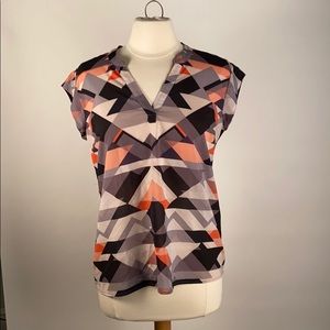 Orange, gray and black The Limited tank top